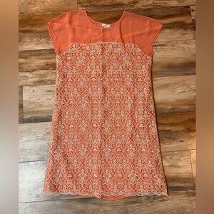 Sundance Coral Rose Palace Embroidered Dress